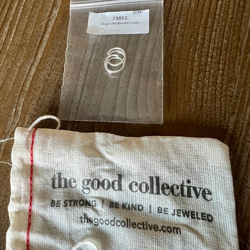 The Good Collective | Sterling Silver Spiral Double Hoops - Picture 3 of 4